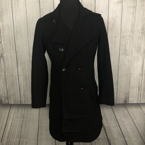 Calvin Klein Jackets & Blazers - Calvin Klein L Wool Blend Double Breasted Peacoat
